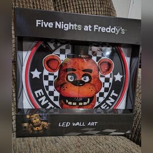 Five Nights At Freddy's LED Wall Art Neon LightUp Freddy Wall Halloween Man Cave